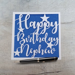 Handmade Nephew Birthday Card, Happy Birthday Nephew, Nephew birthday, Card for Nephew.