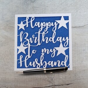 Handmade Husband Birthday Card, Happy Birthday Husband, Husband birthday, Card for Husband.