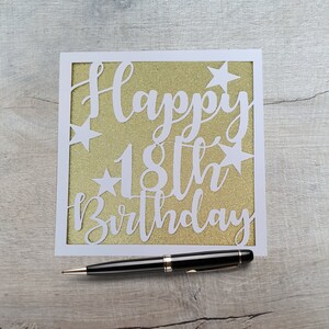 Handmade 18th Birthday Card, 18th Card for her, 18th Card for him, Happy 18th Birthday