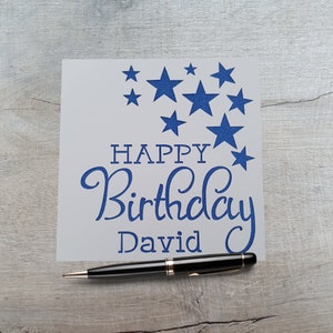 Tarjeta de cumpleaños personalizada, tarjeta de cumpleaños para ella, tarjeta de cumpleaños para él, tarjeta de cumpleaños para amigo, elige cualquier nombre.