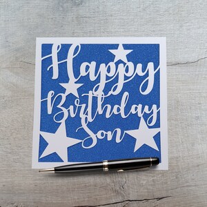 Handmade Son Birthday Card, Happy Birthday Son, Son birthday, Card for Son.