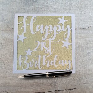 Handmade 21st Birthday Card, 21st Card for her, 21st Card for him, Happy 21st Birthday