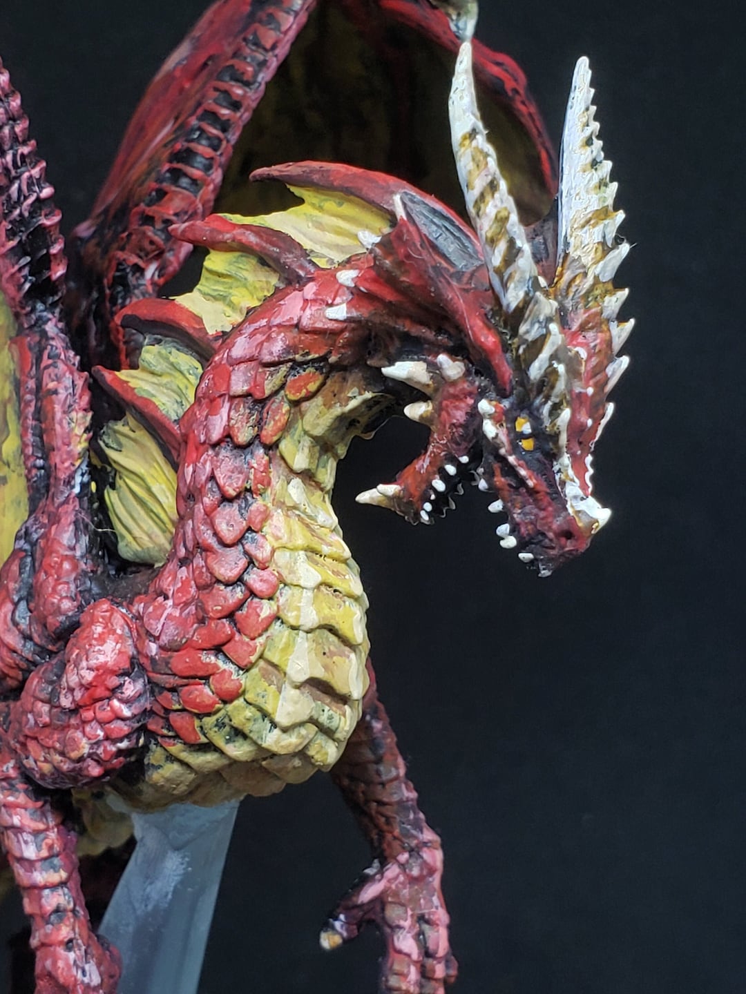 Young Red Dragon D&D Miniature Hand Painted Etsy