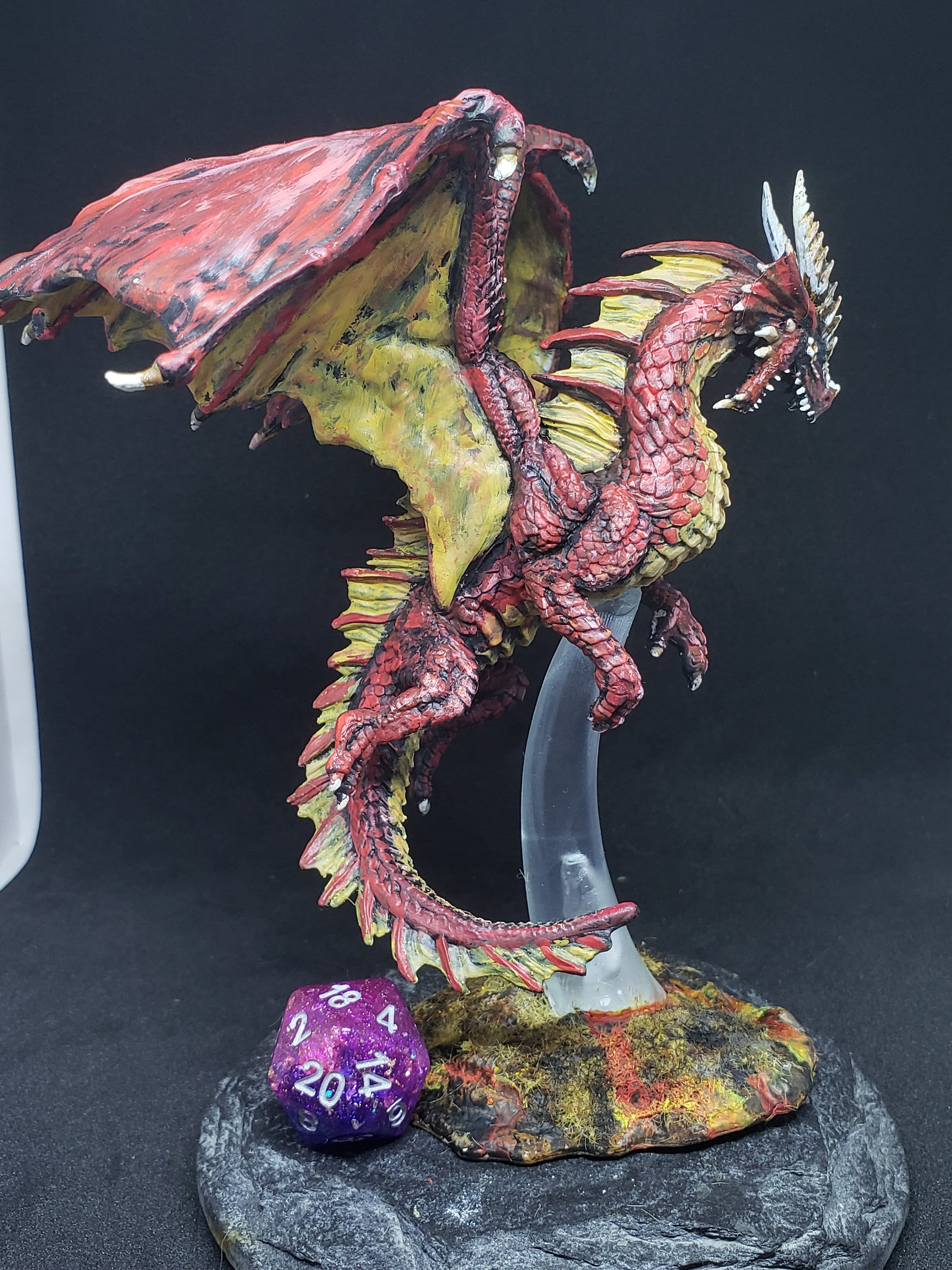 Young Red Dragon D&D Miniature Hand Painted Etsy