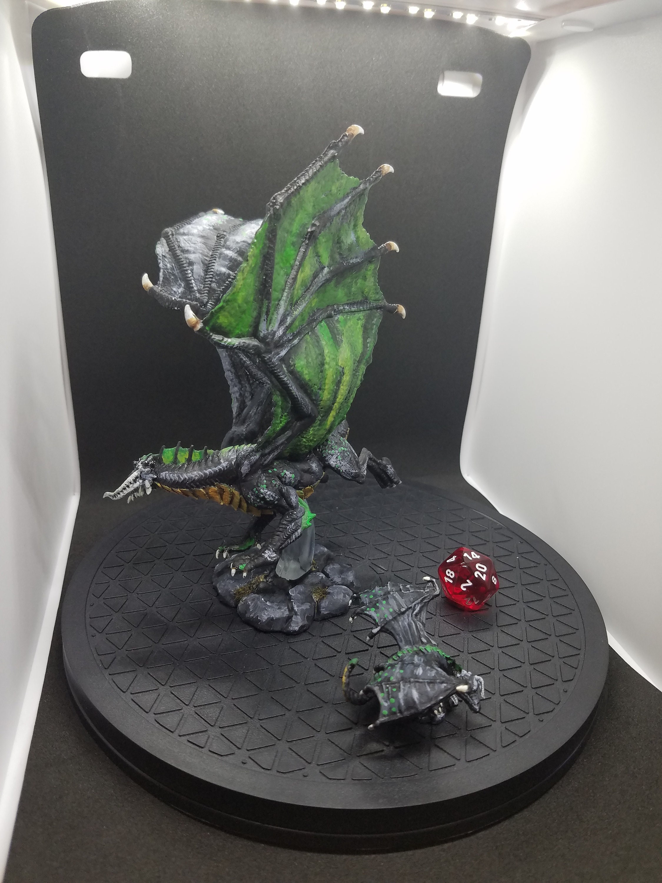 Mother and Baby Black Acid Dragon Miniatures D&D | Etsy 