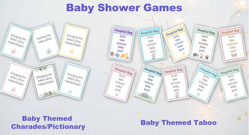 Wedding Taboo Game, Bridal Shower Game, Unspeakable Game, Printable ...