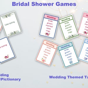 Taboo Bridal Shower Game, Burgundy, Floral, Wedding Taboo Game ...