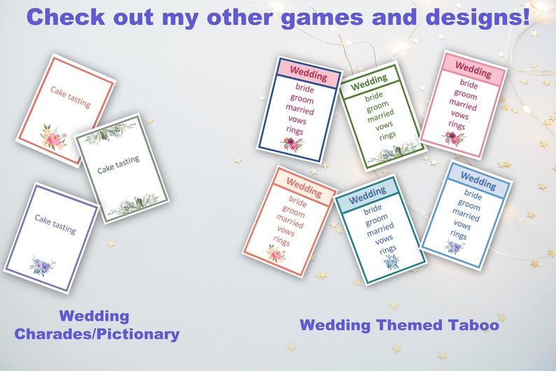 Baby shower charades pictionary game, gender neutral, Printable, INSTANT Digital Download image 4
