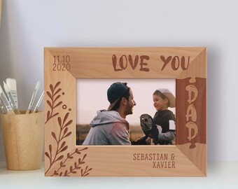 Love You Dad Personalized Wooden Frame