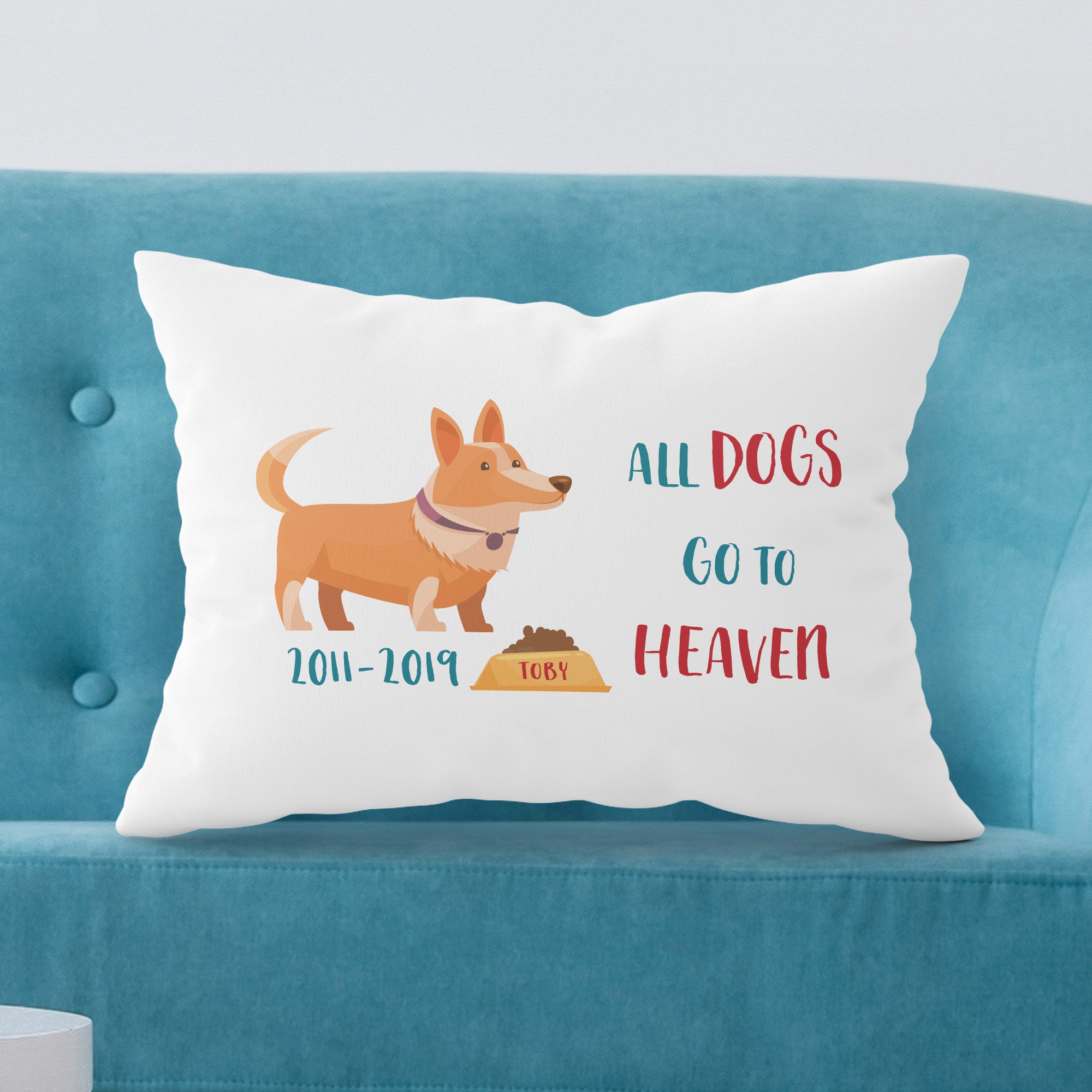 Dog Memorial Pillow Case Personalized Gift for Pet Owners All Etsy