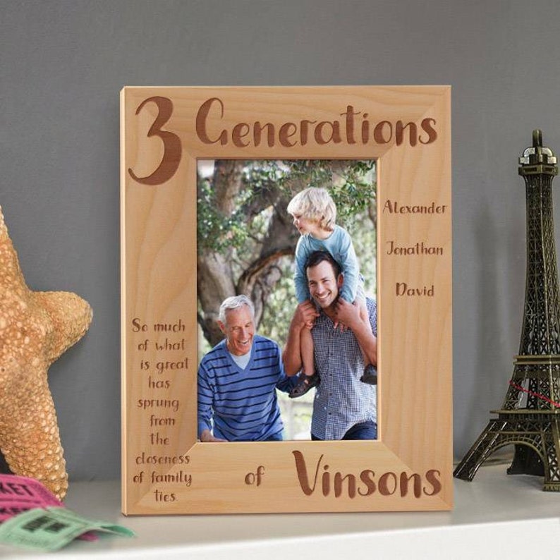 3 Generations Photo Frame Three Generations Picture Frame Etsy