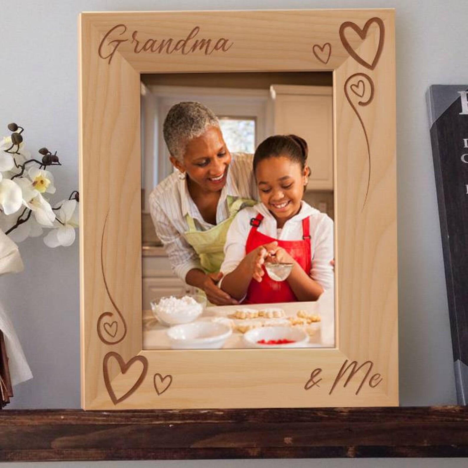Grandma and Me Frame Wooden Picture Frames Grandma Photo Etsy