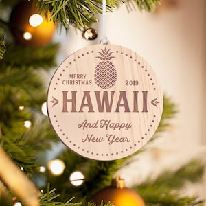 Personalized Hawaii Ornament, hawaii gift, personalized hawaii, hawaii ornament, hawaii memories, christmas state gift, hawaii keepsakes