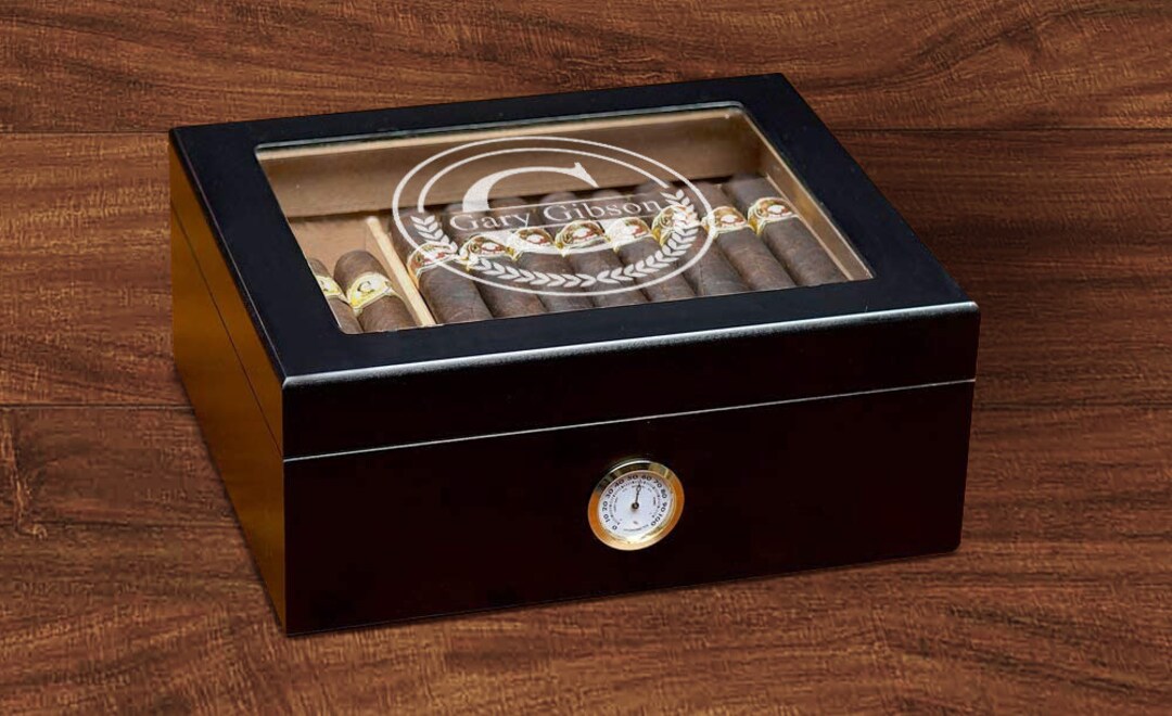Personalized Cigar Humidor Box, Customized Cigar Humidor Box, Engraved ...