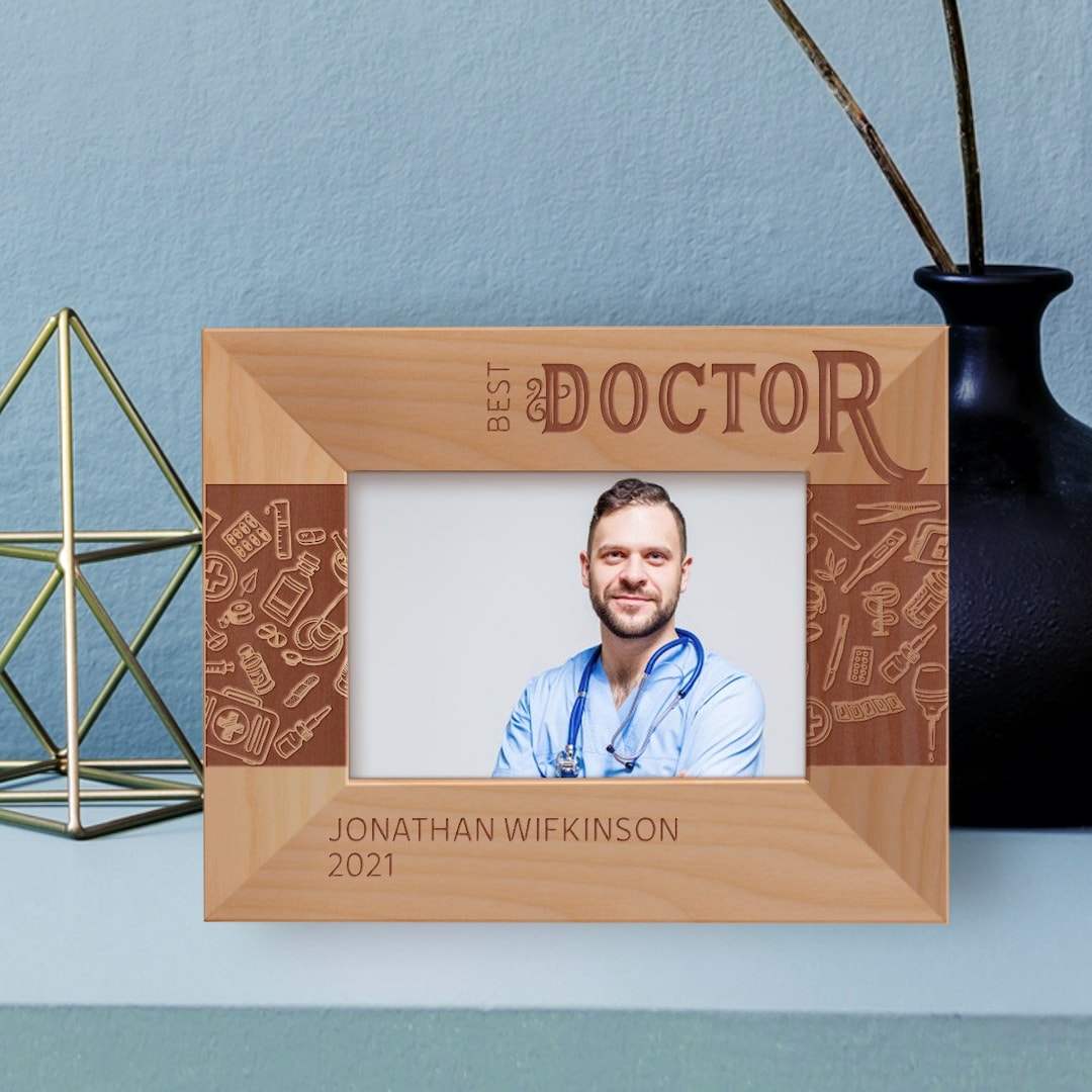 Custom Best Doctor Photo Frame, Personalized Physician Picture Frame ...