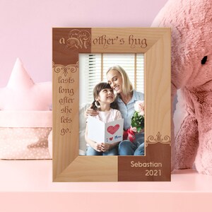 Custom Best Mother Picture Frame, Personalized Mother’s Day Photo Frame, Engraved Wooden Frame, Custom Mom Gift, New Mother Gift Idea