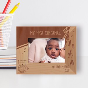 Personalized Baby Picture Frame, Custom Photo Frame, Wooden Photo Frame, Engraved Photo Frame, Christmas Gift, Gifts For Ideas Xmas Family