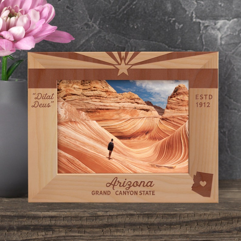 Personalized Picture Frame Arizona State, Custom Memorial Picture Frame ...