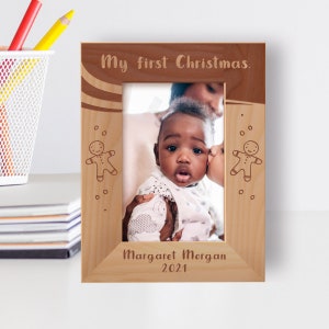 Custom Babies Photo Frame, Personalized Photo Frame, Wooden Photo Frame, Engraved Photo Frame, Christmas Gift For Babies, Keepsake Gift Idea