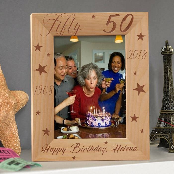 Birthday Personalized Picture Frame Engraved Photo Frame Etsy