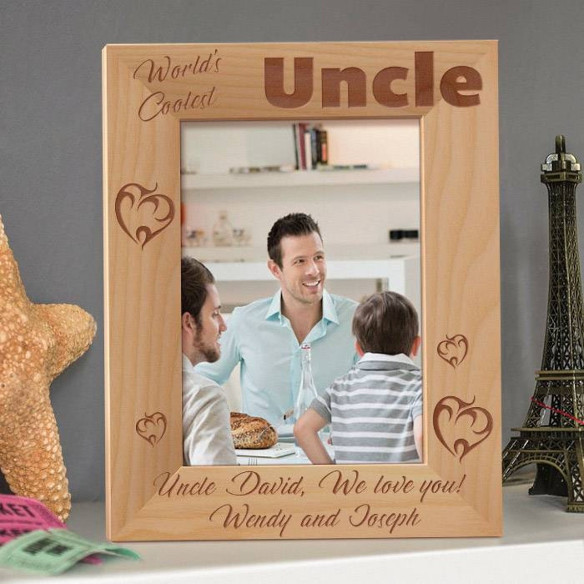 Uncle Picture Frame World's Coolest Uncle Personalized Etsy