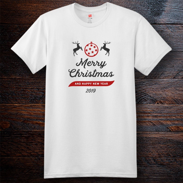 Personalized Christmas Tshirt Cotton T-Shirts for Men Happy  Etsy