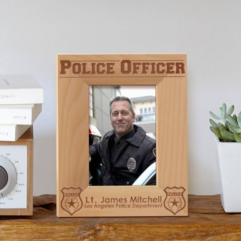 Police Officer Photo Frame, Personalized Picture Frame for Policeman ...