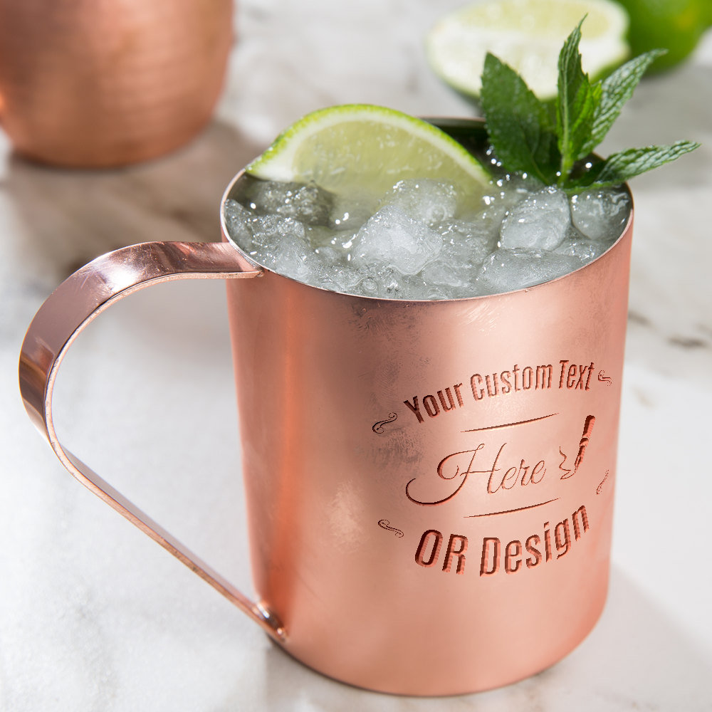 Personalized Moscow Mule Mug Cocktail Cup 14oz Copper Mug Etsy