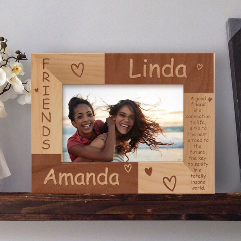 Friends Picture Frame Personalized Wooden Picture Frames 4x6 Etsy