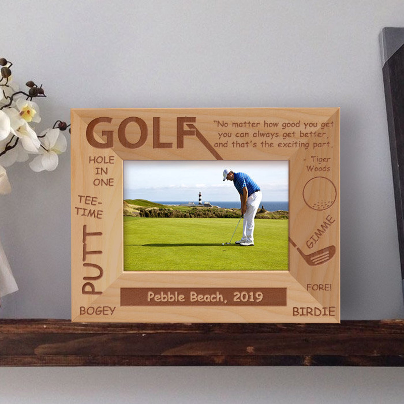 Golf Picture Frame Personalized Picture Frames Wooden Etsy