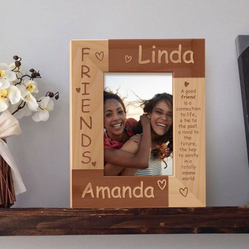 Friends Picture Frame Personalized Wooden Picture Frames 4x6 Etsy