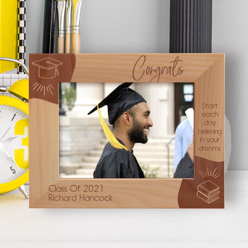 Personalized Graduation Photo Frame, Custom Picture Frame, Engraved ...