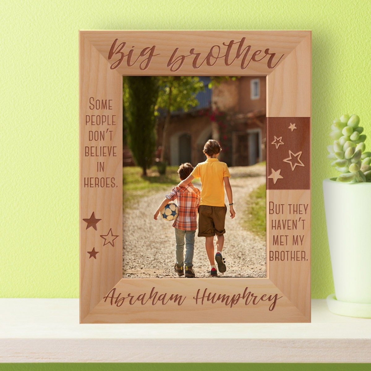 Custom Big Brother Picture Frame, Personalized Picture Frame