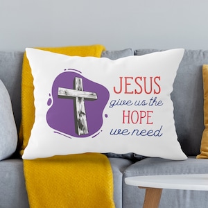Personalized Name Pillowcase, Custom Pillow Case, Religious Pillowcase, Christian Cross, Jesus Pillow Case, Religious Gifts for Him/Her