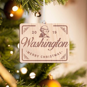 Washington Ornament, personalized Washington Ornament, state ornament gift, washington state, personalized state, evergreen state, best gift