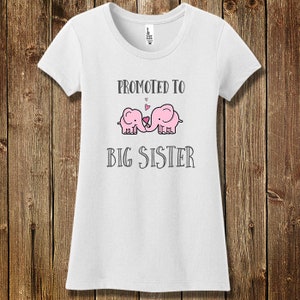 Big Sister Shirt, Big Sis to Be Tshirt, Promoted to Big Sister Tee, Announcement Shirt, Custom Shirt, Personalized Baby Announcement