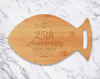 Personalized Anniversary Cutting Board, Custom Wood Serving Board, Custom Anniversary Bamboo Cutting Board, Name Engraved Anniversary Ideas