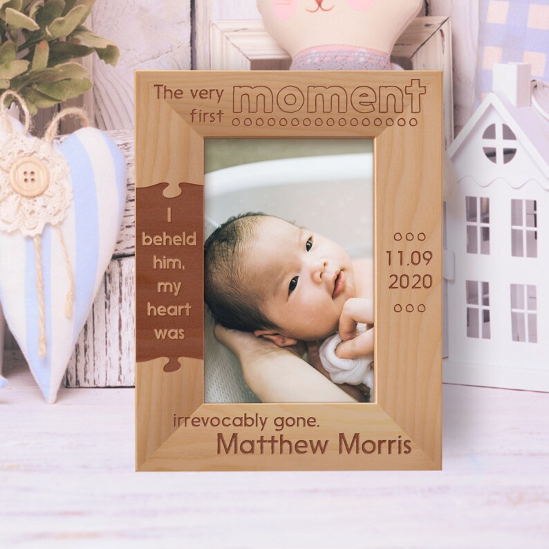Personalized Baby Picture Frame, Custom Children Photo Frame, Engraved ...