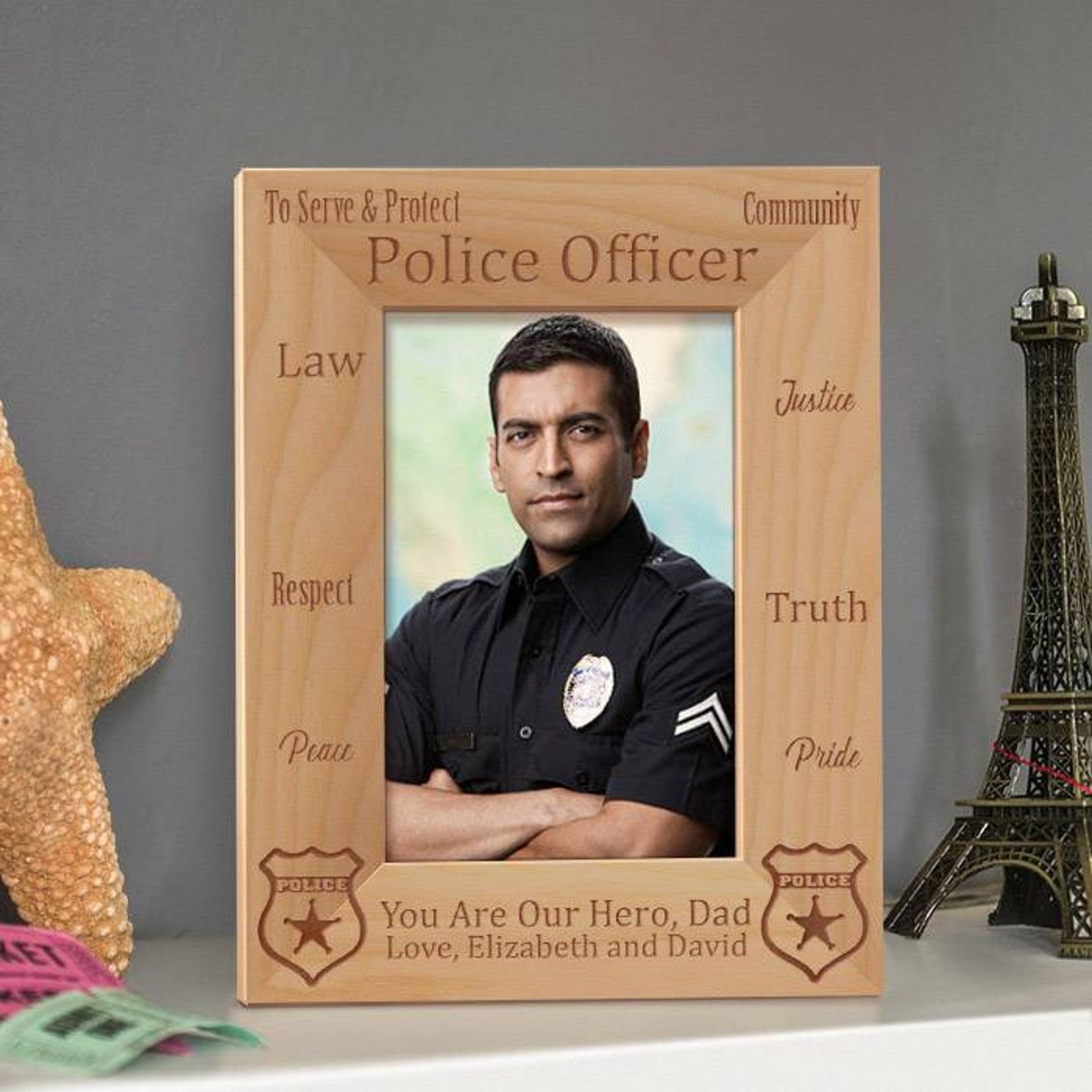 Police Officer Picture Frame Police Picture Frames Etsy
