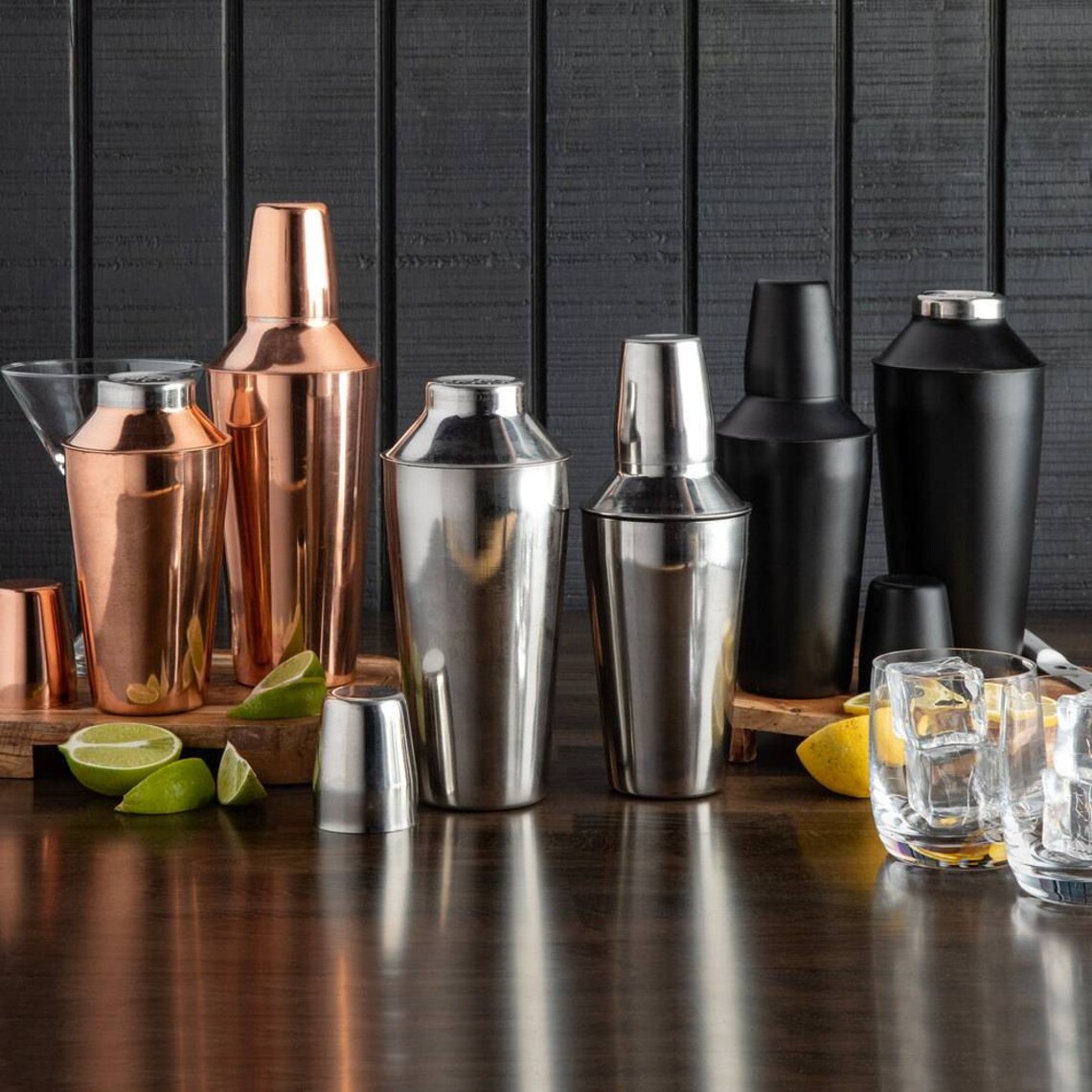 Personalized Cocktail Shaker Set 3 Piece Custom Engraved 28oz Etsy