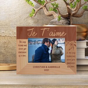 Custom Lovers Picture Frame, Personalized Photo Frame, Wooden Picture Frame, Engraved Picture Frame, Anniversary Gift Ideas For Partners
