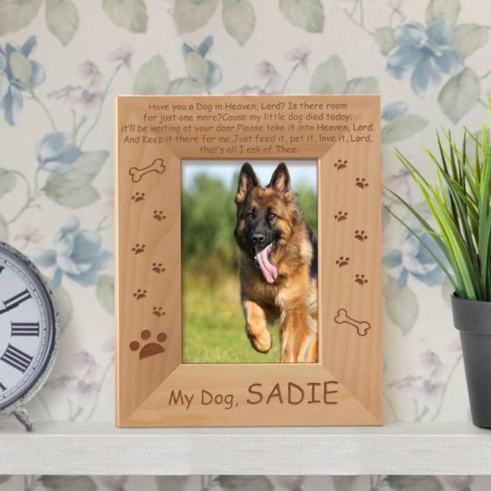 Pet Loss Photo Frame Dog Memorial Picture Frame Dog Photo Etsy