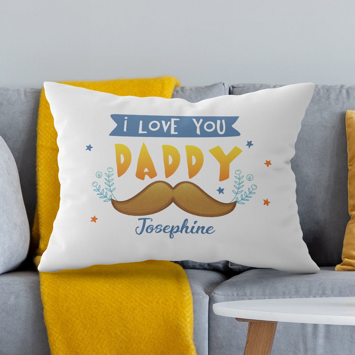 Personalized Gift Pillowcase With Dad Name Pillowcase, I Love You Daddy