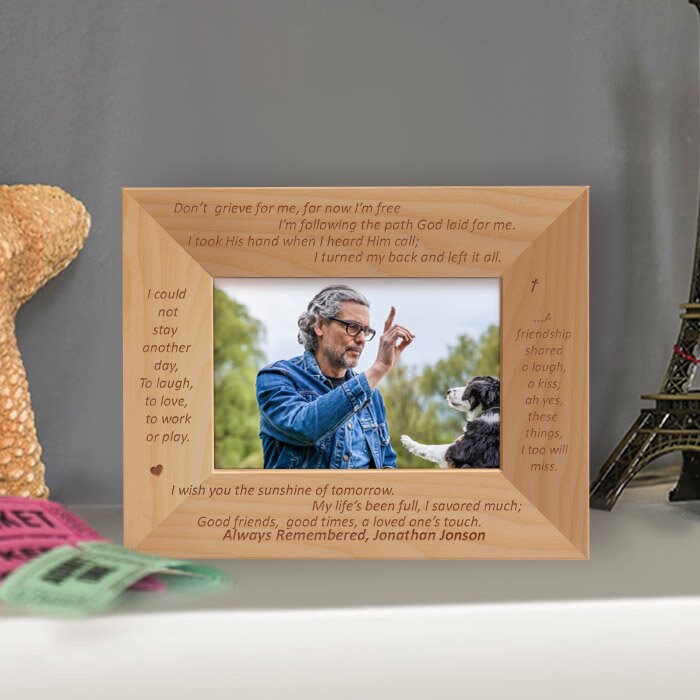 Custom Memorial Photo Frame, Personalized Always Remembered Photo ...