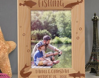 Fishing Picture Frame, Personalized Picture Frame, Fishing Photo Frame Gift, Fisherman Photo Frame, Fishing Gifts, Personalized Gifts
