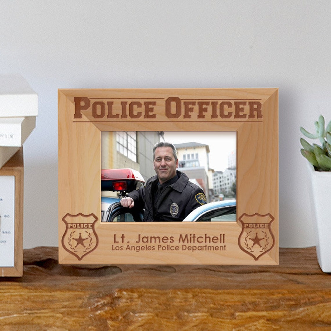 Police Officer Photo Frame Personalized Picture Frame for Etsy