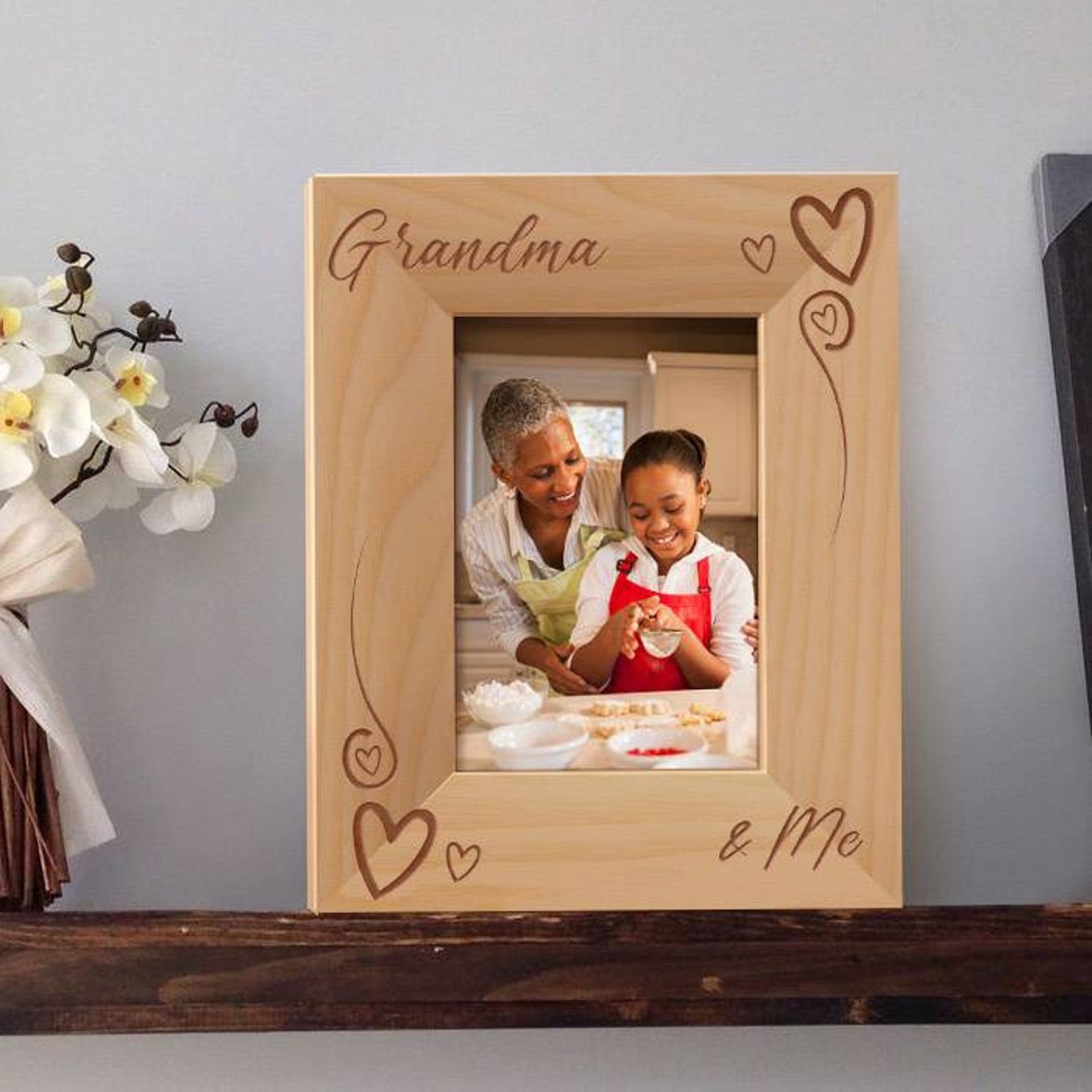 Grandma and Me Frame Wooden Picture Frames Grandma Photo Etsy