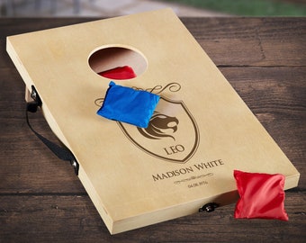 Personalized  Game, Custom Cornhole Boards, Personalized Bean Bag Toss Boards, Engraved  Cornhole Boards, Custom Bean Bag Toss, B Day Gifts