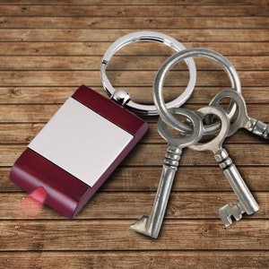 Personalized Key Chain with Light, Custom Key Holder, Customized Metal Key Ring with Light, Engraved Keychain with Light for Birthday Gift