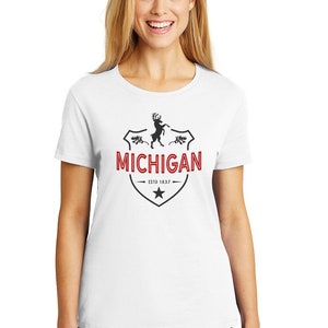 Custom Women&#39;s State Pride Shirts, Massachusetts T-Shirt, Michigan Tee, Custom Minnesota T-Shirts, Mississippi T Shirt, Missouri State Shirt